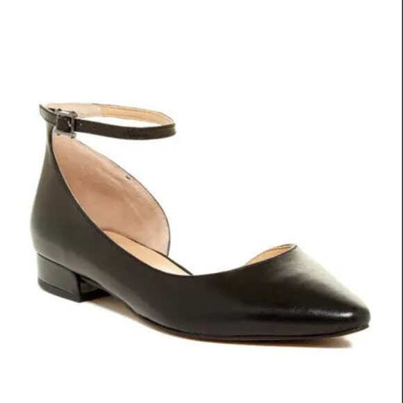 Franco Sarto Slide Black Leather d'Orsay Flat, 9.5 - Picture 8 of 9